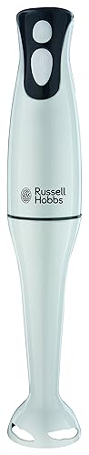 Russell Hobbs Food Collection Electric Hand Blender, 2 Speeds and Pulse Technology, Detachable blending leg for easy cleaning, Stainless steel blades, 200W, 22241, White - Single