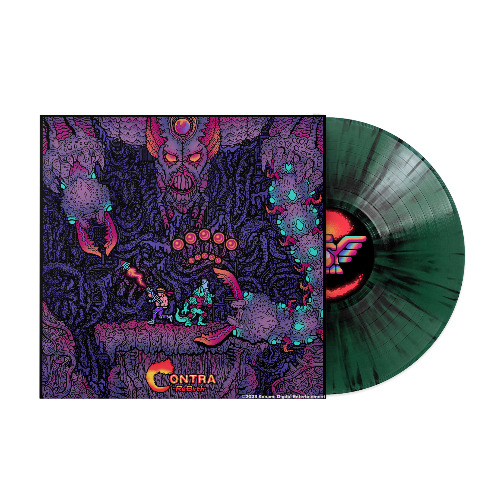 Contra: ReBirth (Original Video Game Soundtrack) - Konami Kukeiha Club (1xLP Vinyl Record) - Green w/ Black Splatter Vinyl