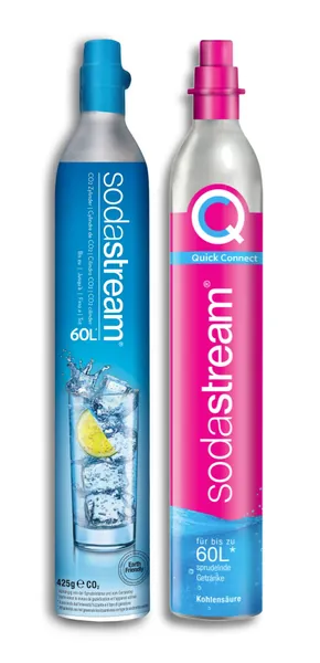 SodaStream 60 Litre Spare Gas Cylinder for Sparkling Water Maker, CO2 Cylinder for Making Fizzy Carbonated Water at Home, (Screw In, Blue Gas)