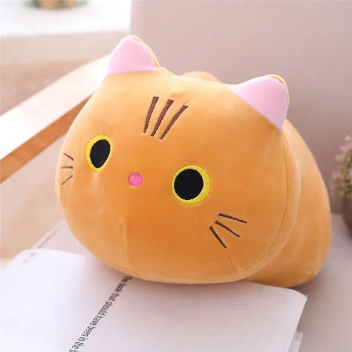 Madison - Kawaii 25cm Black Cat Plush - Orange / 25cm