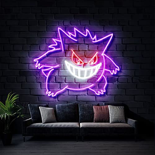 Neonium Animes LED Neon Signs for Wall Decor Japanese Anime Night Lights Lamps Art Decor for Kids Bedroom Game Room Ligiht Wedding Birthday Party Sign Bar Club Shop Neon (Style 2) - Style 2