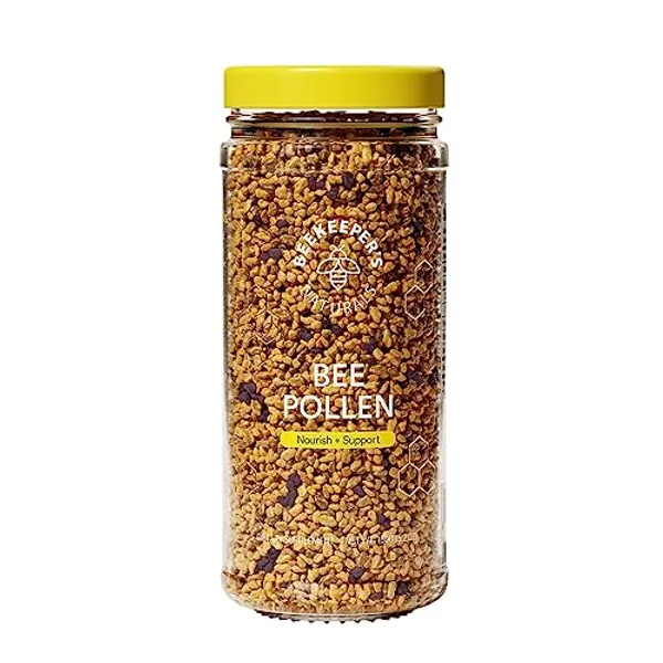Beekeeper's Naturals - 100% Raw Bee Pollen Granules, Natural Preserved Enzymes, Source of Vitamin B, Minerals, Amino Acids & Protein - Paleo & Keto Friendly, Gluten Free (5.2 oz)