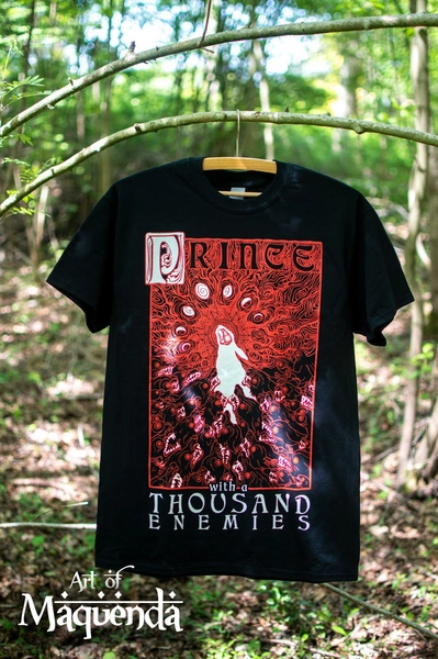 Prince with a Thousand Enemies Black Unisex T-Shirt OFFICIALLY LICENSED - Watership Down black rabbit El-Ahrairah Inlé