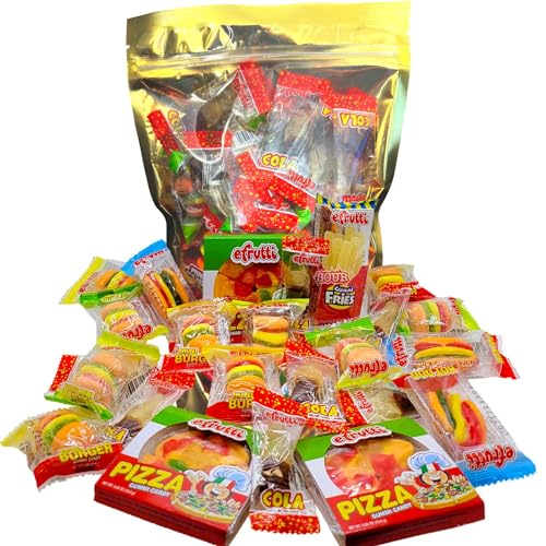 eFrutti Gummi Candy Variety Lunch Party Gift Set | Fat Free Food | Gluten Free | Nut Free | Not GE | Great for Parties, Gifts and Family Time (Collection 1 - Lunch Party Bag) - Collection 1 - Lunch Party Bag