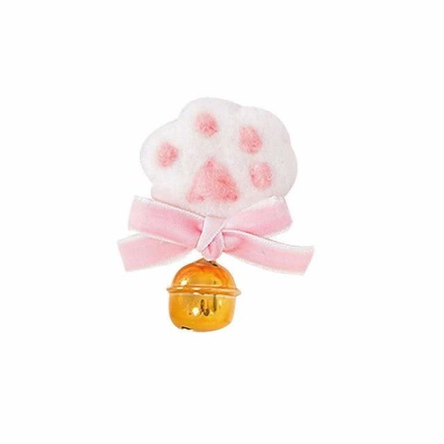 Furry Paw Pins - Gold Bell