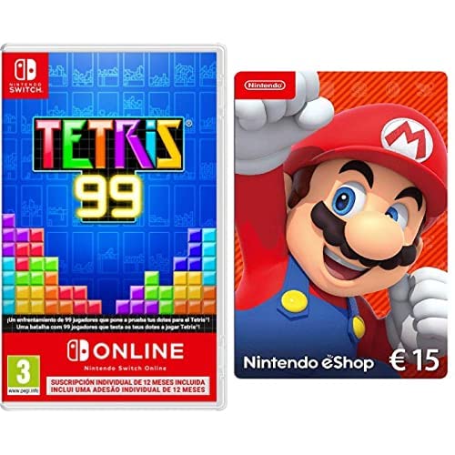 Tetris 99 + 12 meses Nintendo Switch Online & Nintendo eShop Tarjeta de regalo 15€
