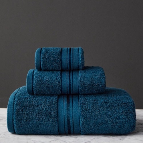 Egyptian Cotton Towels - Cobalt Blue / Towel Set - 3pc