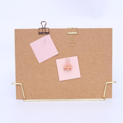 Standing Cork Bulletin Board - Rose Gold/Gold - Gold