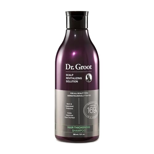 Dr. Groot Scalp Revitalizing Solution Hair Thickening Shampoo, with Biotin, Rosemary Oil to help Volumize Thinning, Damaged Hair, Hydrate Hair and Scalp, Biotin Shampoo, Korean Hair Care, Gift for Mom
