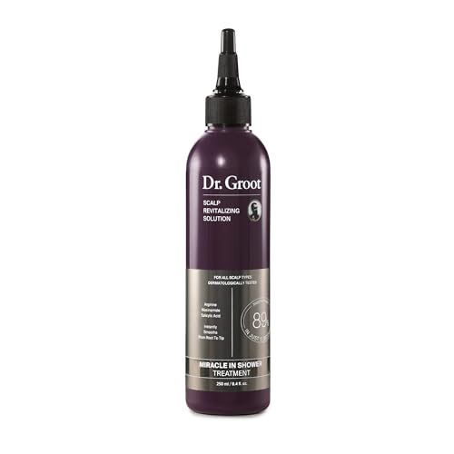 Dr. Groot Scalp Revitalizing Solution Miracle in Shower Treatment, Rinse out Moisturizing Hair Treatment with Arginine, Panthenol, Niacinamide and Salicylic Acid, Smoother and Healthier-Looking Hair