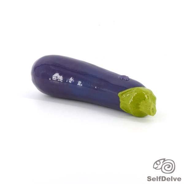Eggplant: huge, soft dildo