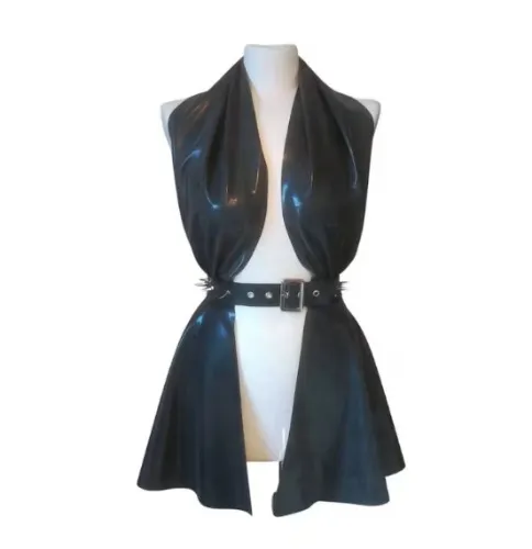 Latex halter neck dress