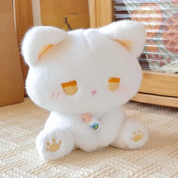 Gloomy Bear Plush Toy Fluffy Cat Plushie 6in Stuffed Animal - C