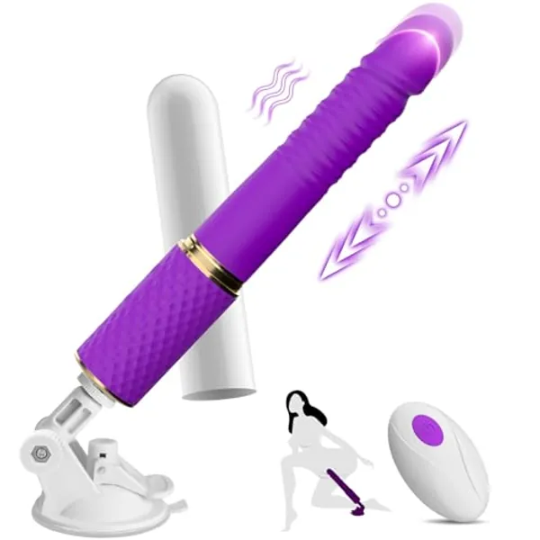 Sex Machine Thrusting Realistic Dildo Vibrators Sex Toys for Women, Remote Control Vibrator Adult Toy for G Spot Anal Clitoral Stimulation with 3 Thrusting & 10 Vibrating Modes Couple Massager