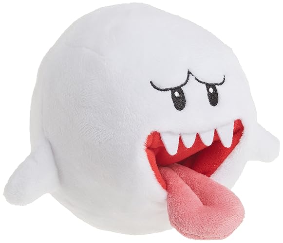 Little Buddy Super Mario All Star Collection 1428 Ghost Boo Stuffed Plush, 4" - Ghost Boo