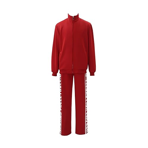 BuliigeeCos Red High School Uniform Volleyball Jersey Cosplay Sportswear Jacket Coat with Pants - XX-Large - Only Jacket