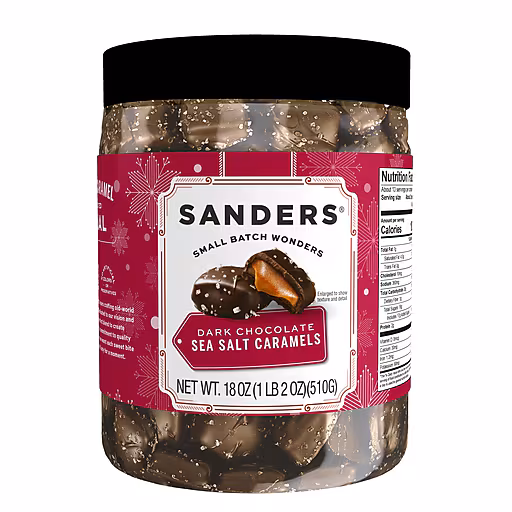 Sanders Small Batch Wonders Dark Chocolate Sea Salt Caramels, 18 oz. (KAR30854)