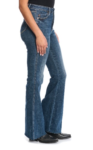 Judy Blue Women's Dark Raw Hem Flare Jeans