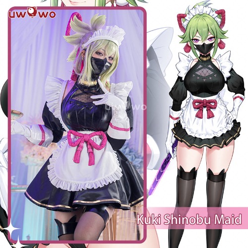  Genshin Impact Kuki Shinobu Maid Cosplay