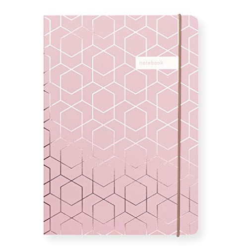 Matilda Myres Notebook - A5 Lined - Pink & Rose Gold - Pink Rose Gold