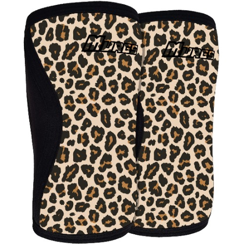 V2 7mm Knee Sleeves - Leopard Print (Pair) | Small