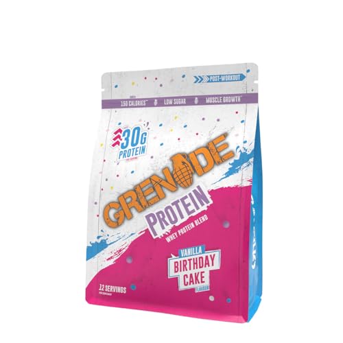 Grenade Whey Blend High Protein Powder, Low Sugar with 30g Protein per Serving, (12 Servings) - Birthday Cake, 480 g (Pack of 1) - Birthday Cake - 12 Servings (Pack of 1)