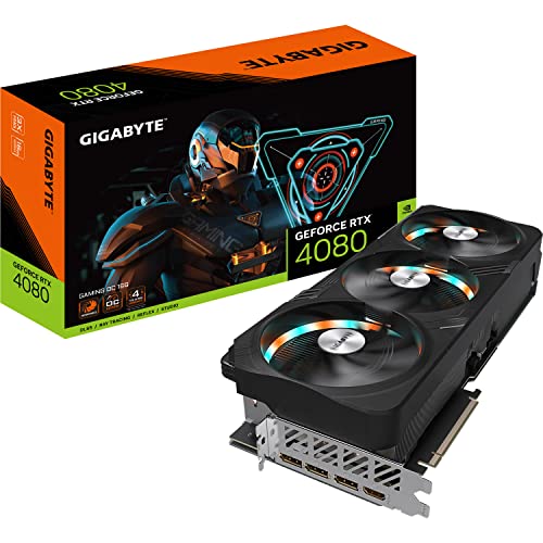 Gigabyte GeForce RTX 4080 GAMING OC 16GB Graphics Card - 16GB DDR6X, PCI-E 4.0, Core 2535Mhz, RGB, Anti-sag bracket, DP 1.4, HDMI 2.1a, NVIDIA DLSS 3, GV-N4080GAMING OC-16GD