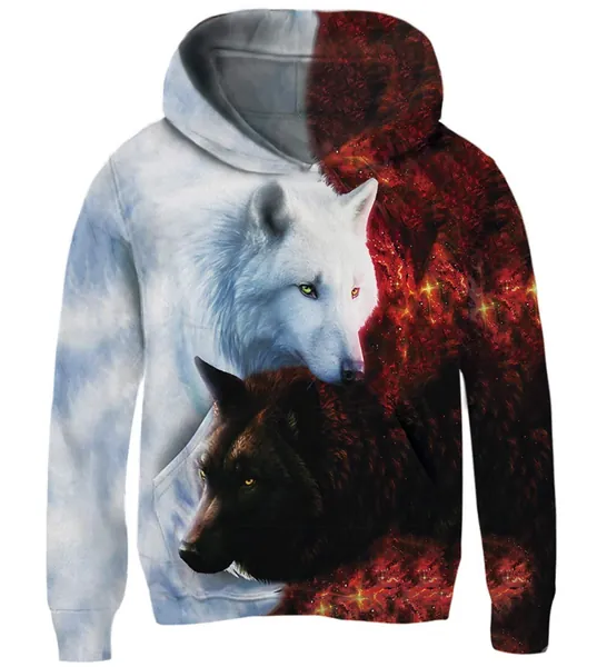 AIDEAONE Felpa con Cappuccio in Felpa con Cappuccio in Pile con Stampa 3D per Bambini e Ragazzi con Tasca a Marsupio