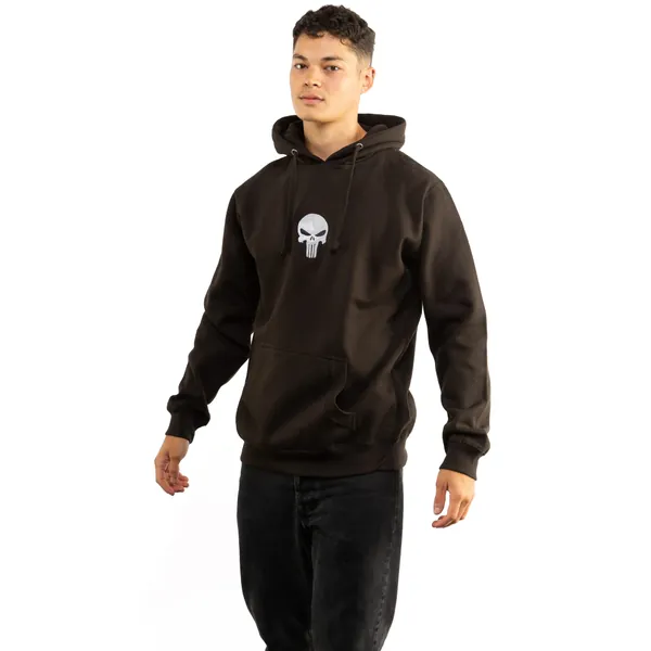 Marvel Punitore Icona EMB Felpa con Cappuccio Uomo