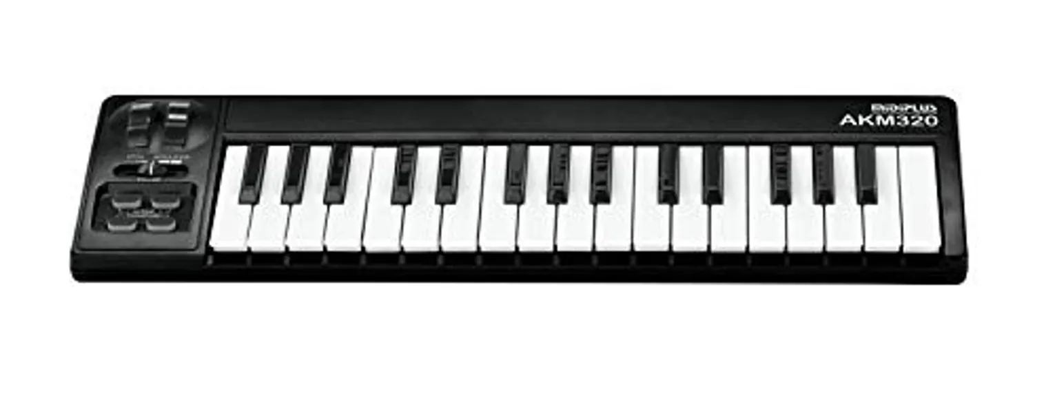 MIDIPLUS AKM320 USB MIDI Keyboard Controller, Black, 32-key