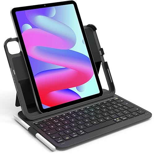 Inateck Keyboard Case for iPad 10th 2022, iPad Air 2024 11 Inch Case with Keyboard, Ultralight Keyboard for iPad Air 5/4 10.9 Inch, iPad Pro 11 (4th/3rd/2nd/1st), with Pen Holder, BK2007 Black - For 10.9-11 Inch iPads - black