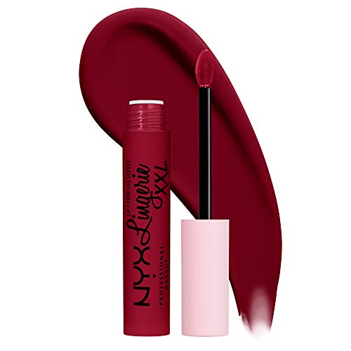 NYX PROFESSIONAL MAKEUP Lip Lingerie XXL Matte Liquid Lipstick - Sizzlin' (Oxblood Red) - 22 Sizzlin' - 0.13 Fl Oz (Pack of 1)