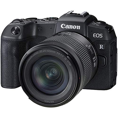 Canon EOS RP Full-Frame Mirrorless Interchangeable Lens Camera + RF24-105mm Lens F4-7.1 is STM Lens Kit- Compact and Lightweight for Traveling and Vlogging, Black (3380C132) - w/ RF 24-105mm STM lens - Base