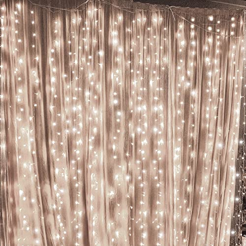 Twinkle Star, 8.26 Inches Indoor Outdoor, LED String Light for Christmas Wedding Party Home Garden Bedroom Wall Decoration (White) - White - 300 LED