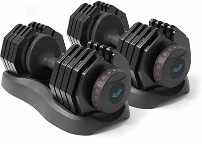 BRAINGAIN Haltères réglables 17 en 1 - Poids : 40 kg - Poids réglable - Pour la maison - 2 x 40 kg