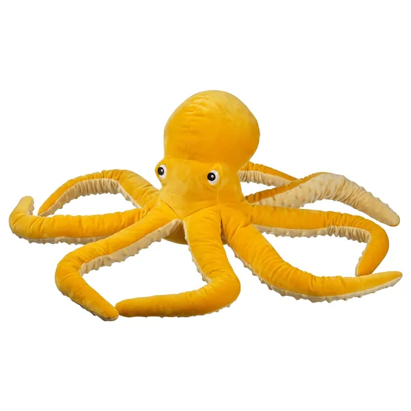 BLÅVINGAD Soft toy - octopus/yellow 20 "