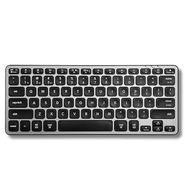 Macally Bluetooth Keyboard for Mac - Premium Multi Device Keyboard - Compatible Apple Wireless Keyboard for MacBook Pro/Air, iMac, iMac Pro, Mac Mini, Mac Pro, iPad, Laptop, and PC - Space Gray