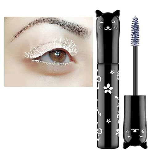 LGSZGDCN White Lashes volume mascara Extensions Makeup Lash Waterproof Fast Dry Eyelashes Curling Lengthening Primer Eye Lashes Party Stage Use - white