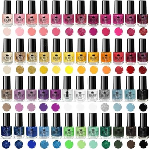 Splash 48 x Nail Polish Varnish Set 48 Different Modern Colours Quick Drying