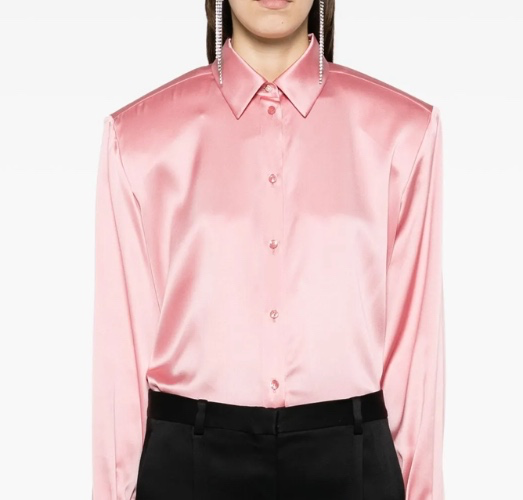 long-sleeve silk shirt