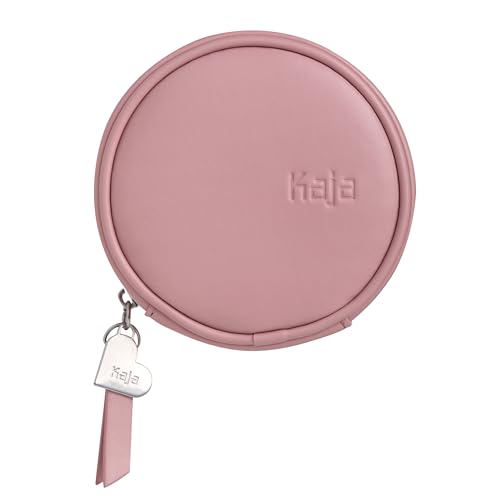 Kaja Makeup Bag Let's Go Bag | Multifunctional Makeup Round Bag for Women and Girls, Waterproof, Durable, Travel Friendly, Portable, Great Gifts Idea (Pink)