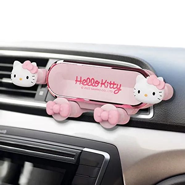 TUINS Cute Cell Phone Mount for Car Vent, Pink, Compatible with iPhone and Samsung