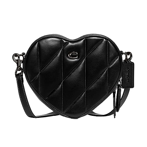 Coach Womens Quilted Leather Heart Crossbody - One Size - Black