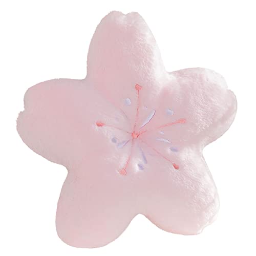Cherry blossom decorative plush pillow for bedroom balcony living room sofa chair car cushion (pink) (17.7 * 17.7, pink) - 17.7*17.7 - Pink