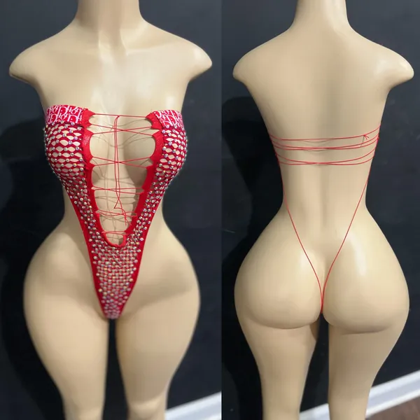 Mariah - Custom 1pc Stripper Outfit Exotic Dancewear Blinged Out
