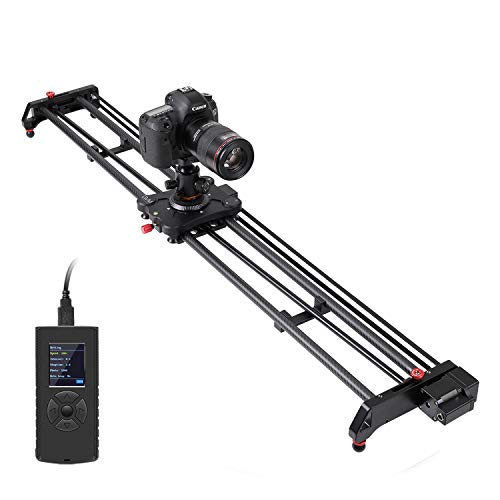 GVM Great Video Maker Camera Motorized Slider,48"/120CM,Automatic Round Trip,Time Lapse,Panoramic Shooting,Video Capture,Slider Smooth and Stable,with Battery - 48"Carbon fiber Motorized slider
