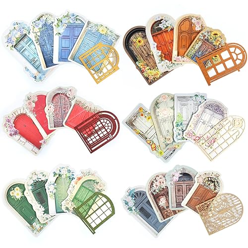 Mity rain Scrapbook Paper, 90pcs Aesthetic Scrapbooking Supplies of Flower Garden Series, 30 Styles Vintage Garden Doors Scrapbook Paper for Journaling Supplies, Scrapbooking Crafts Embellishment - Flower Garden Series