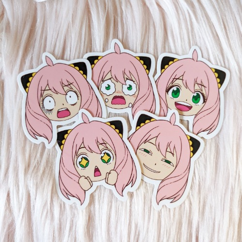 Anya, Vinyl Stickers - Set of 5