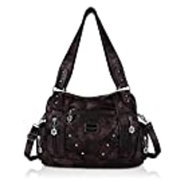 Angel Barcelo Roomy Fashion Hobo Womens Handbags Ladies Purses Satchel Shoulder Bags Tote Washed Leather Bag