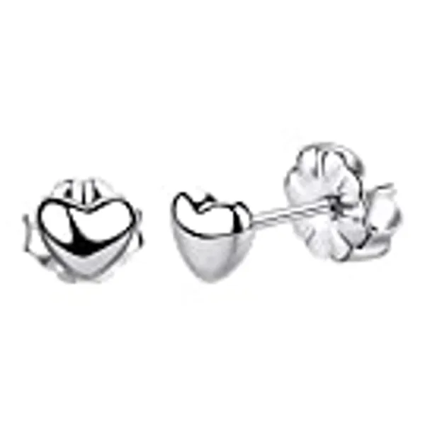 VGACETI Titanium Earrings Tiny Dot/Heart/Triangle Stud Earrings, Hypoallergenic for Sensitive Ears Women Girls Men, Premium High Polished (Shiny Grey)